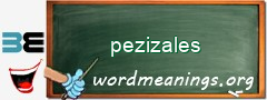 WordMeaning blackboard for pezizales